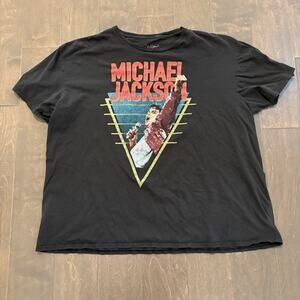 Michael Jackson‎ Graphic T Shirt 2XL Black 2018 Retro Concert Style King of Pop